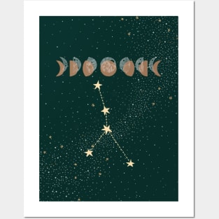 Cancer zodiac Moon phases Posters and Art